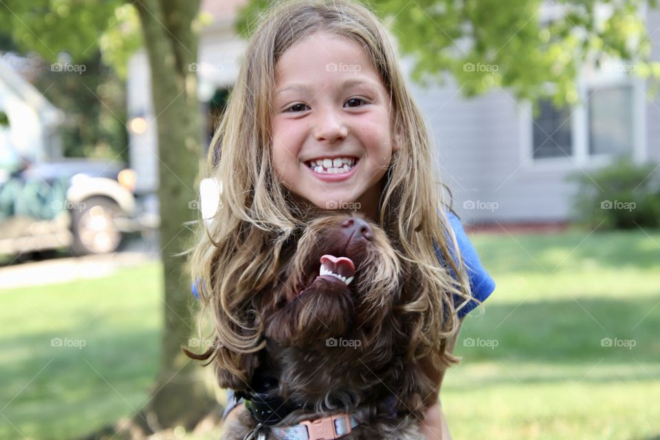 Girl and her dog