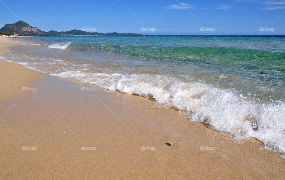 Mediterranean sea on Sardinia island