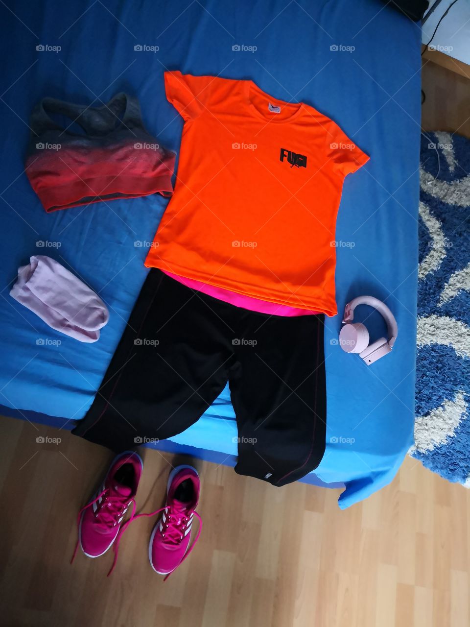 Running equipment.