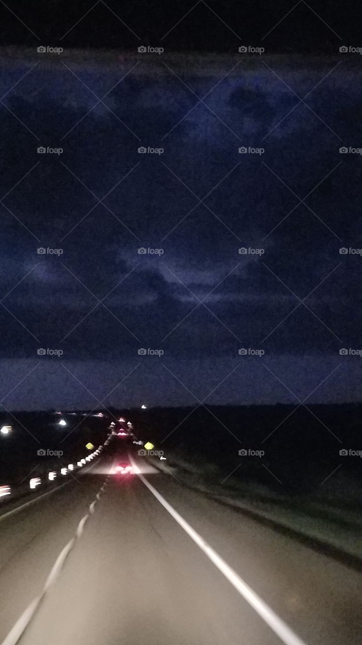 sheet lightning in the clouds