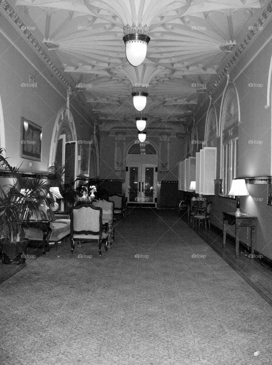 Hotel meeting room. Vintage room in hotel.  St Louis.