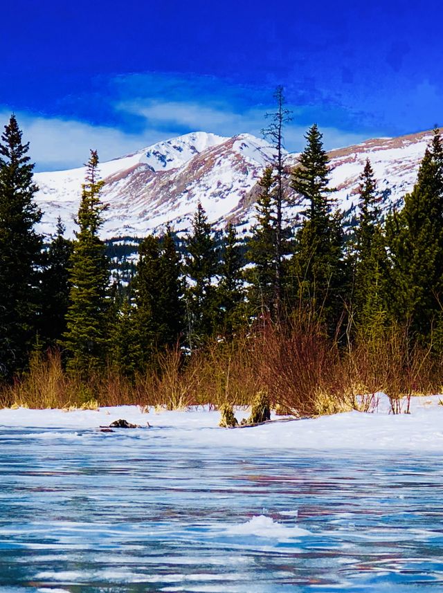 Rocky Mountain Winter Lake