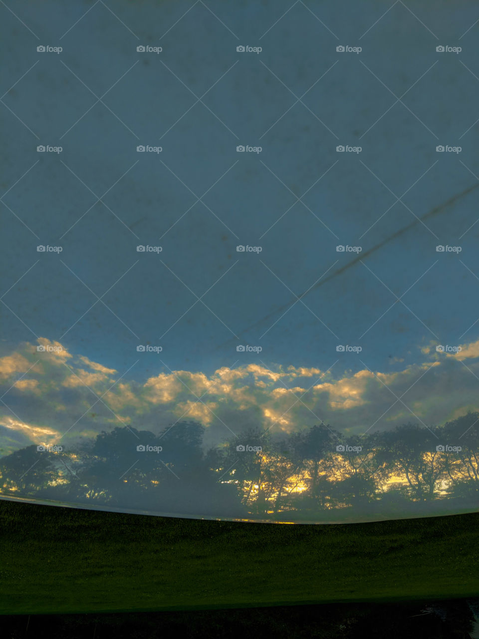 Reflection off the car