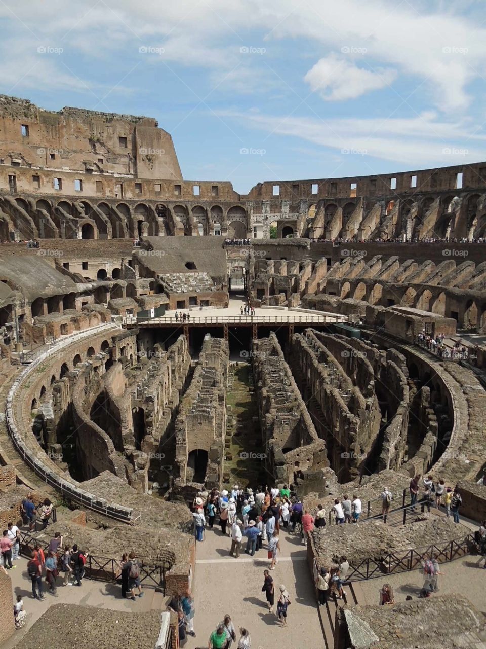 Colosseum. Interior of the Colosseum in Rome, Italy