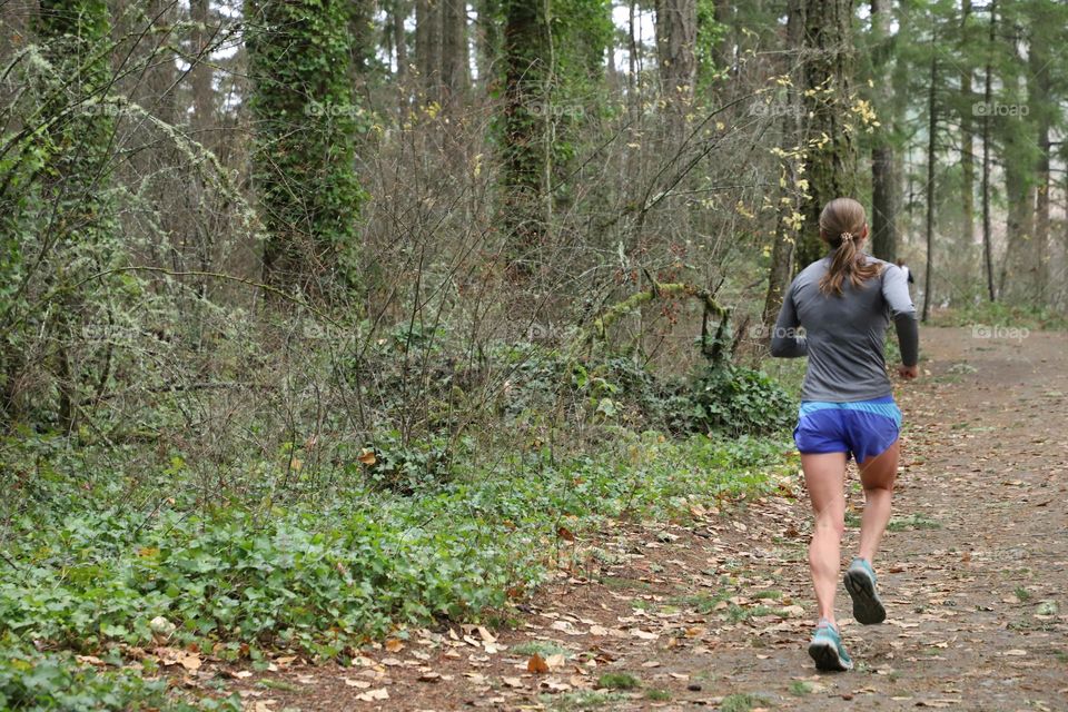 Runner in the woods