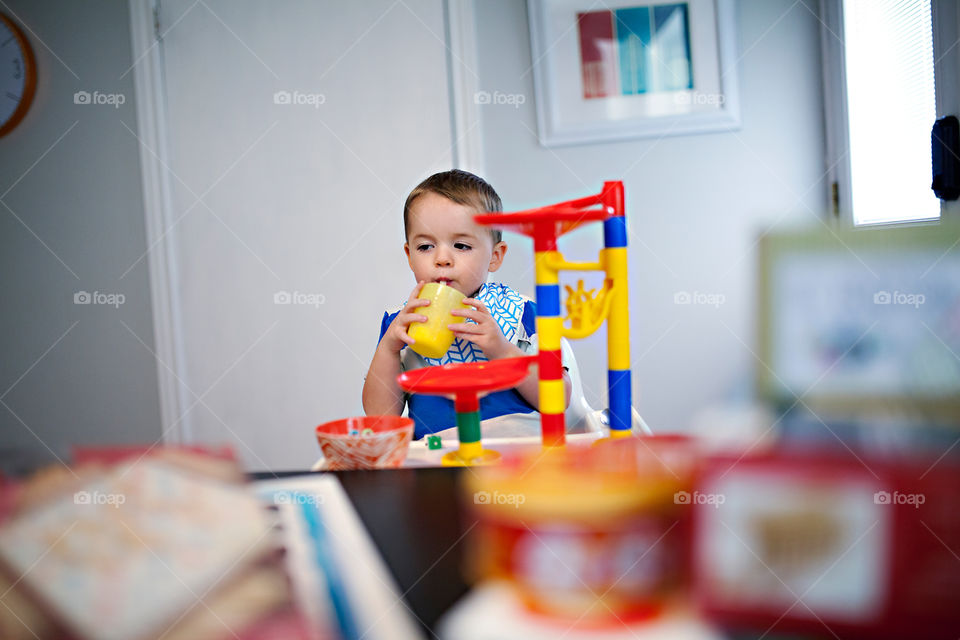 Kids playing games at home
