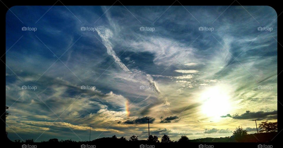 Crazy Sky. I took this pic in September 2015 in Newton New Jersey during the sunset