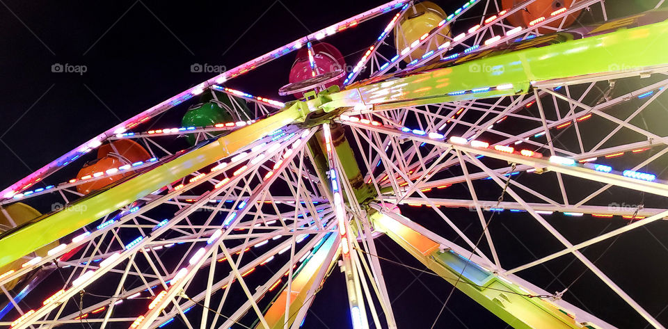 lighted ferris wheel.