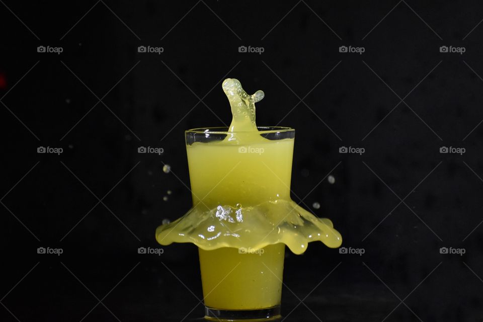 yellow water splash