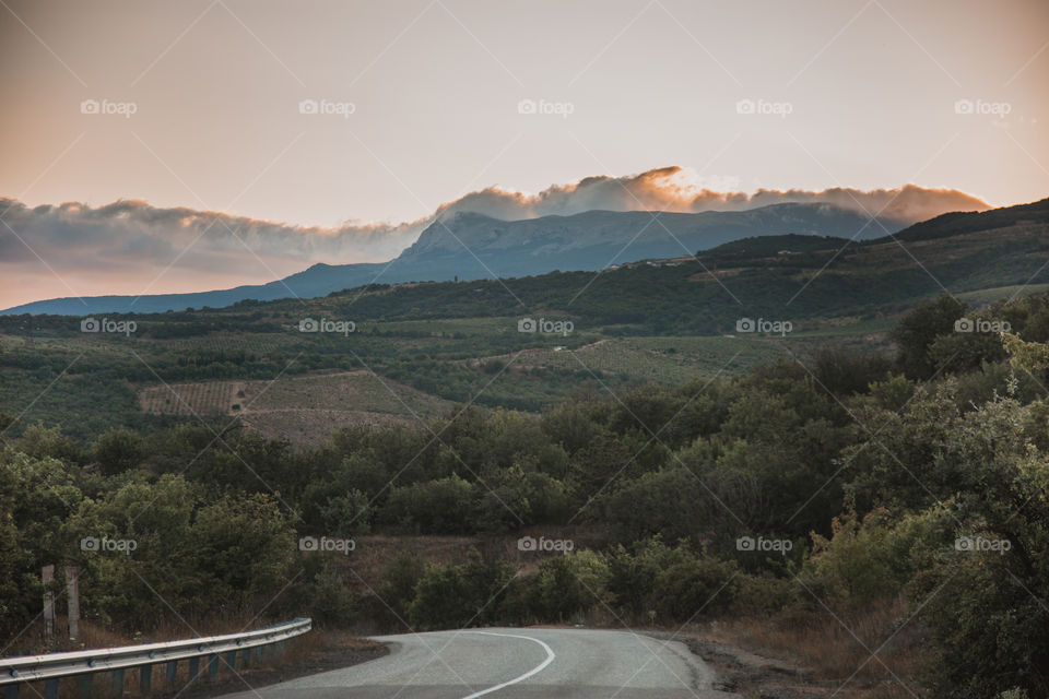 Road trip on mountain