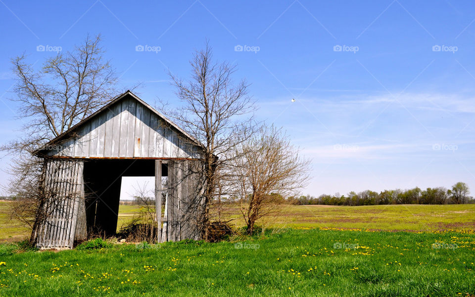 background barn indiana field by refocusphoto