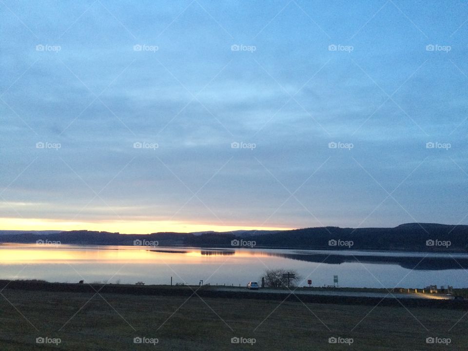 Kielder Sunset. Kielder sunset from the road ...