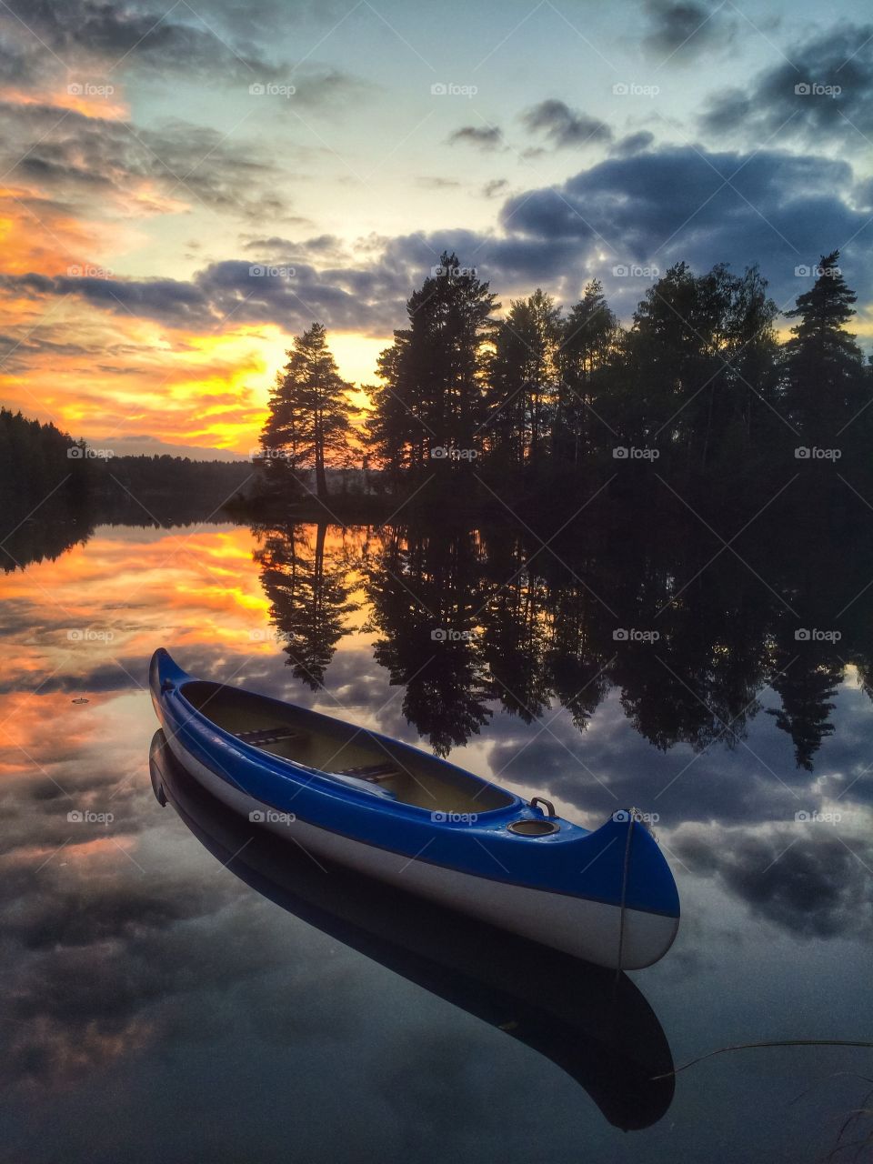 Close-up of a boat in lake