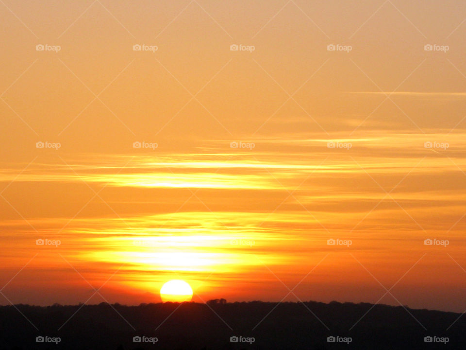Orange Sunset over Oxford 