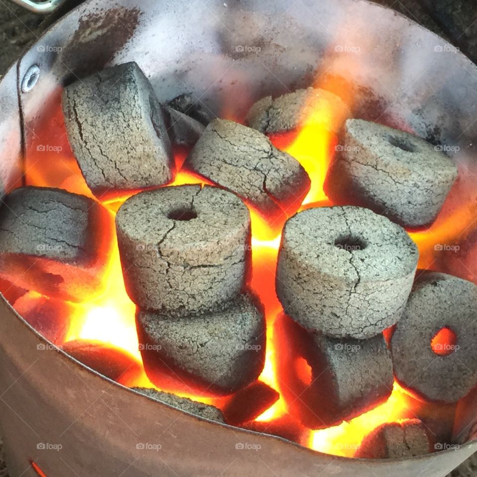 Coals for the grill