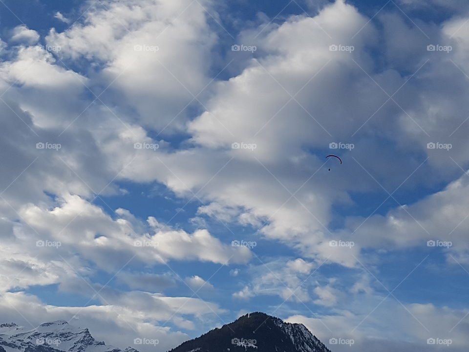 beautiful cloudy blue sky