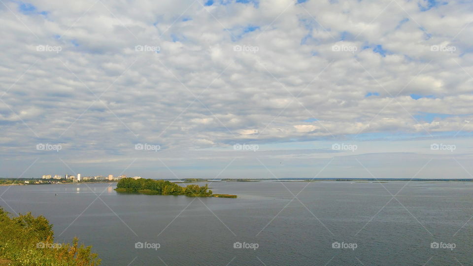 boundless water spaces of the Dnieper River in Ukraine