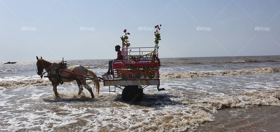 jampore beach, daman, gujarat, india