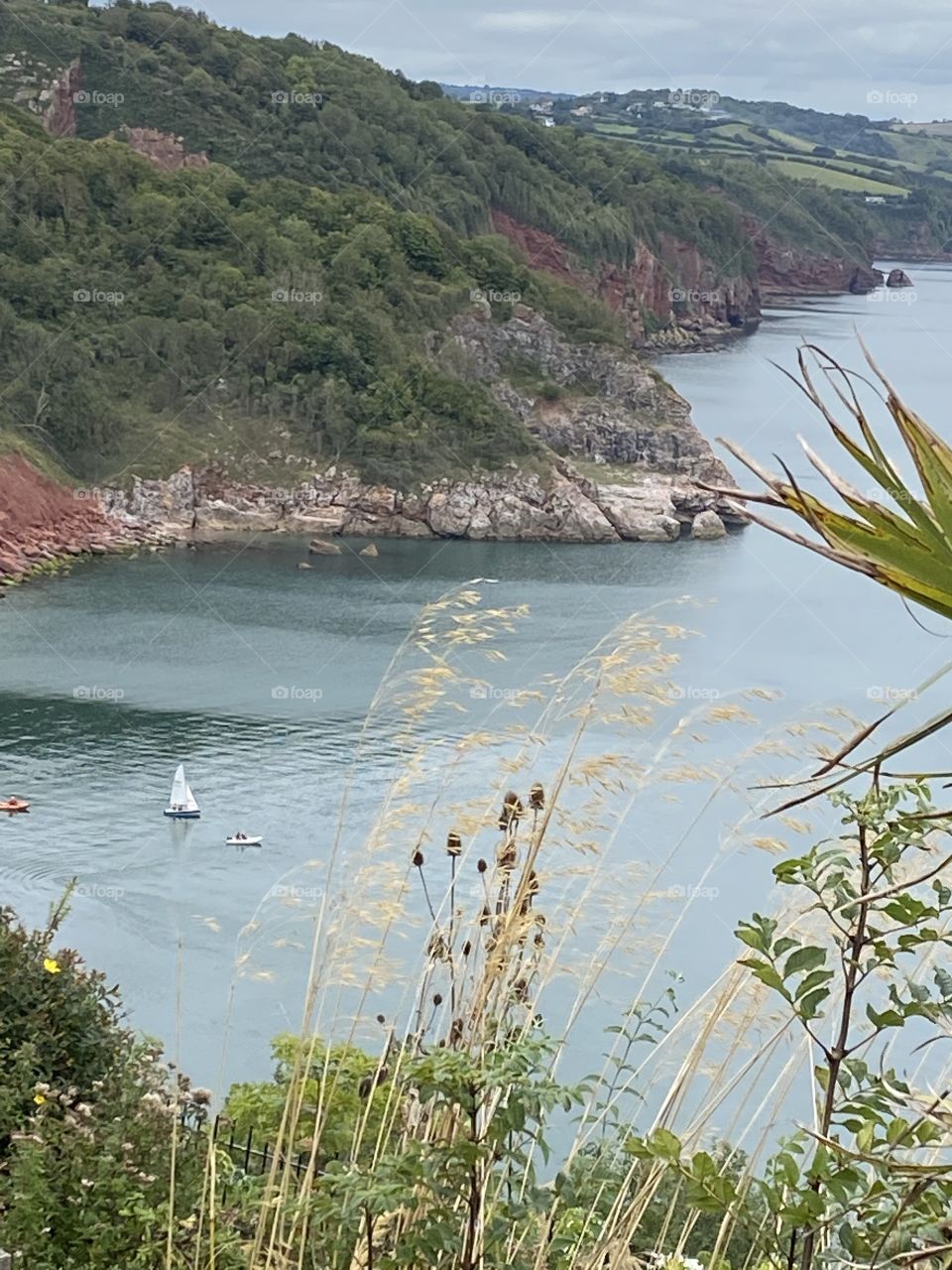 View from Babbacombe Village of the Devon coast ahead