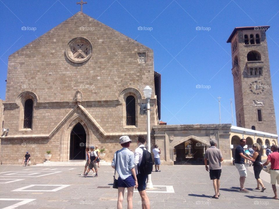 Tourists in Greece 