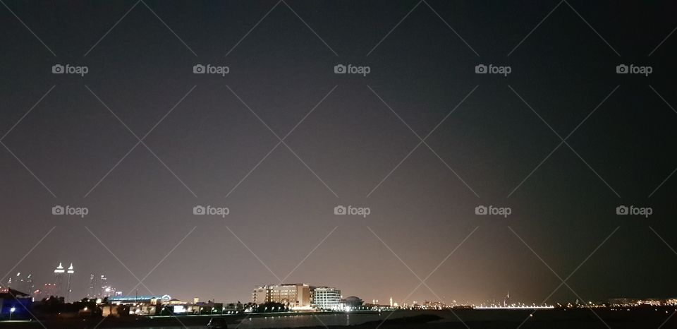 Night-time skylines of the city