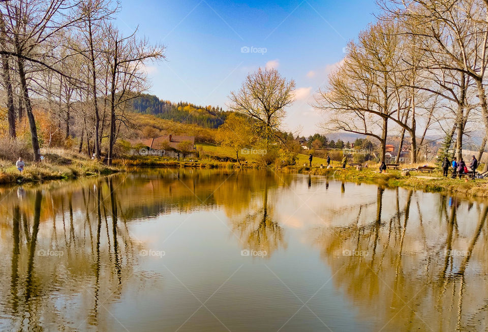 Autumn colors around the lake