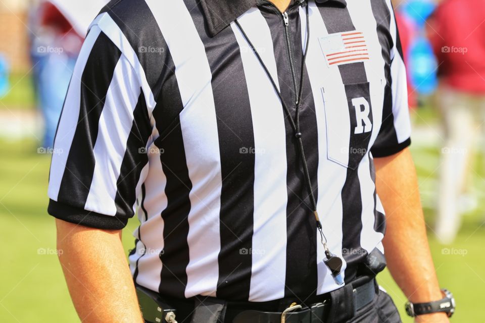 Referee at a game 