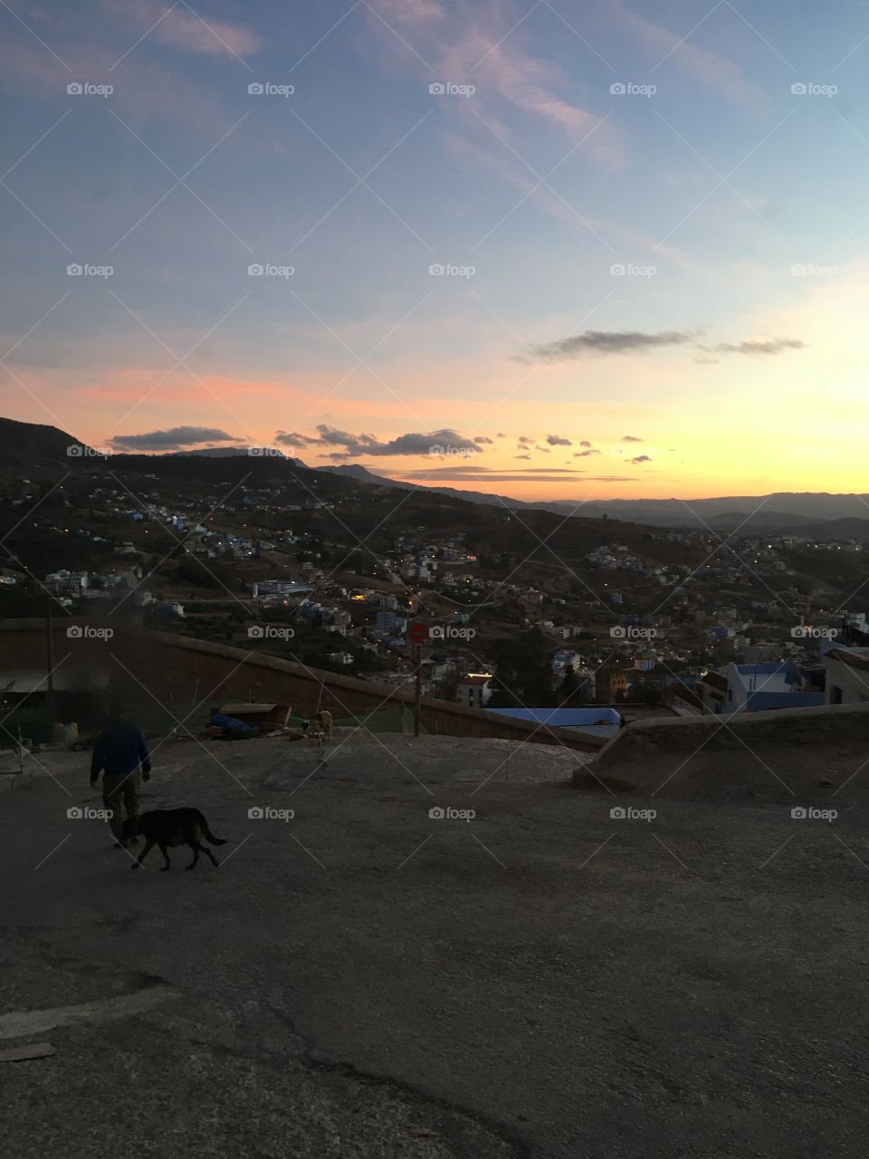 Overlooking City at evening 