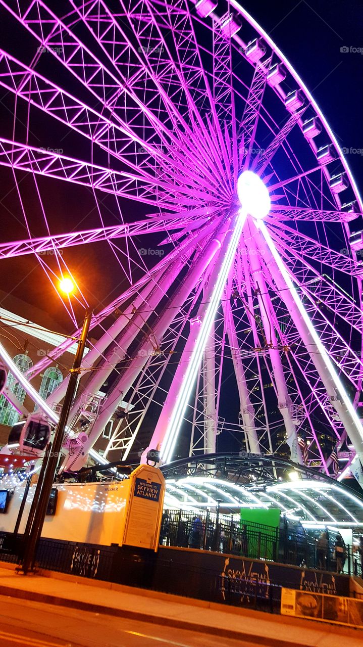 Ferris wheel in downtown Atlanta