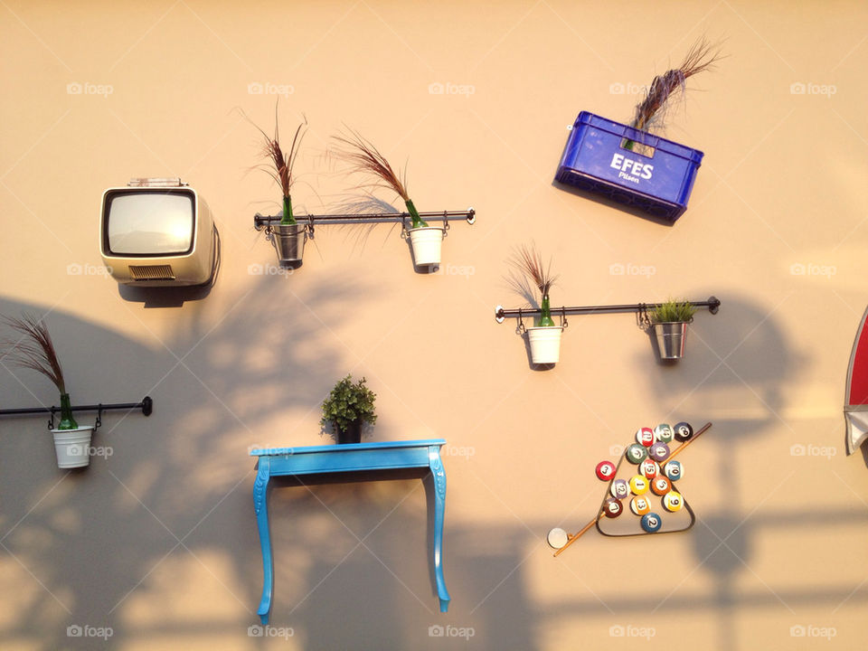 flower table wall vintage by linhof