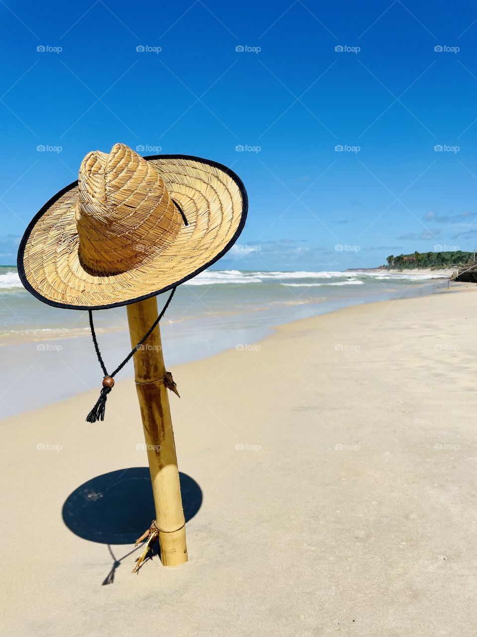 Hat, sea and sun