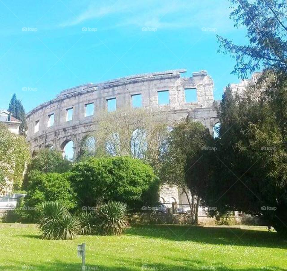 Pula Arena City From Croatia