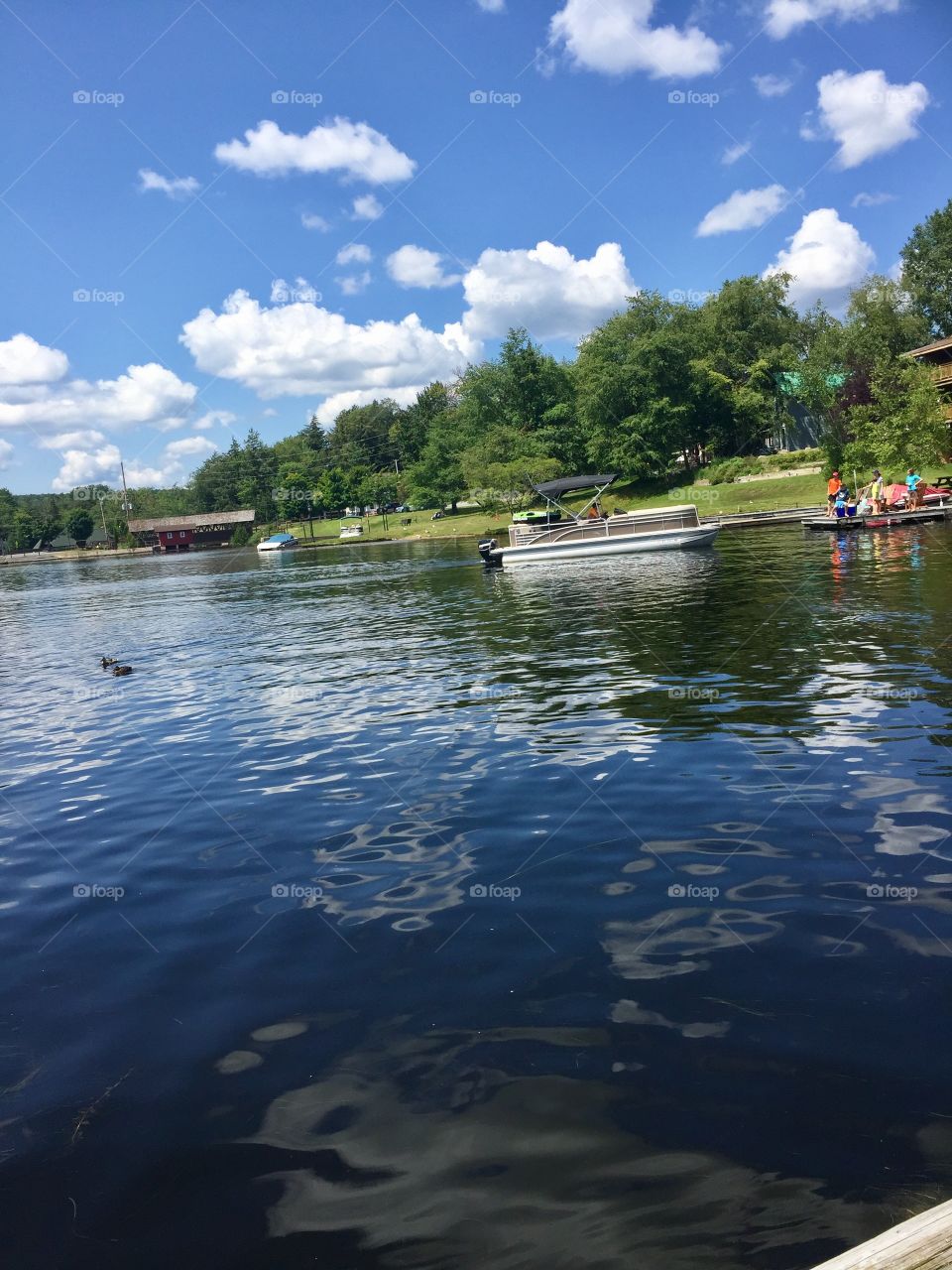 A beautiful summer day on lake