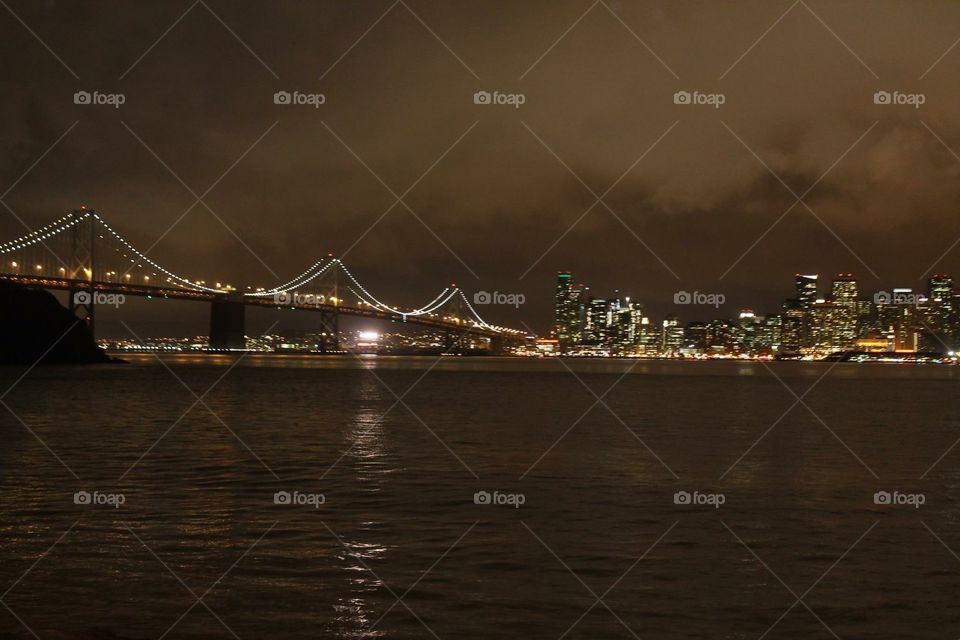 Night time San Francisco sky line