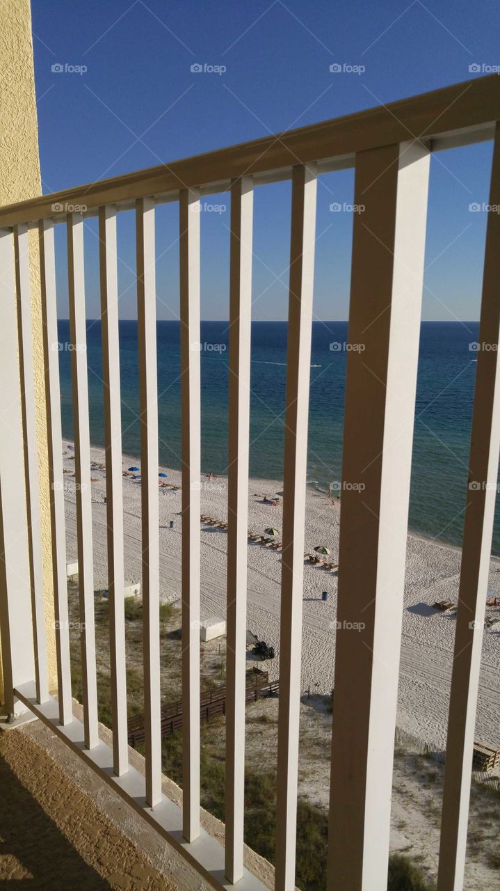 balcony over looking the emarald coast