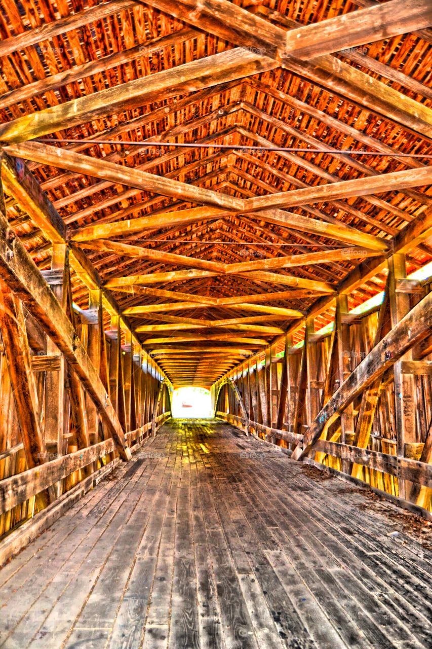 Thru the covered bridge