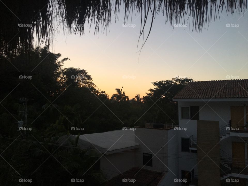 Sunset view from balcony