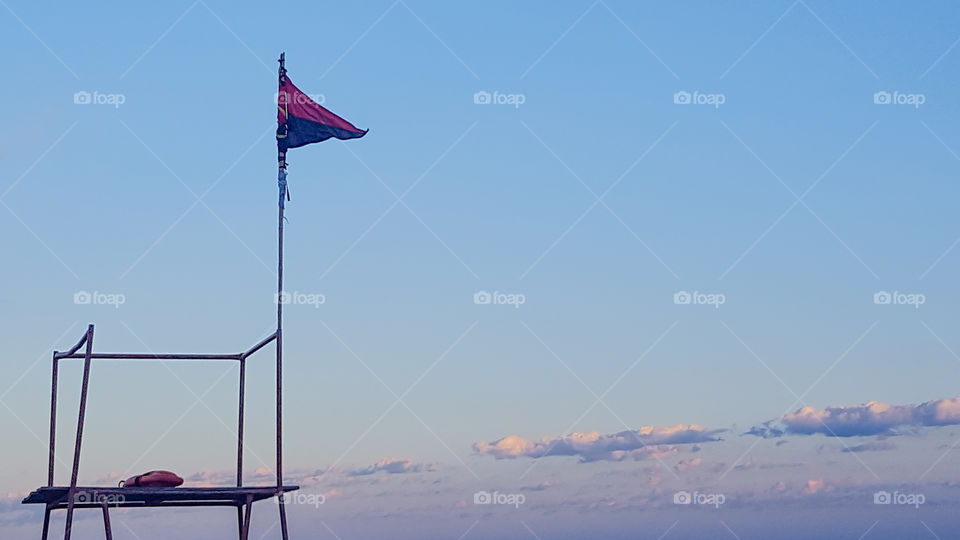 Bandera, Atardecer, Cielo