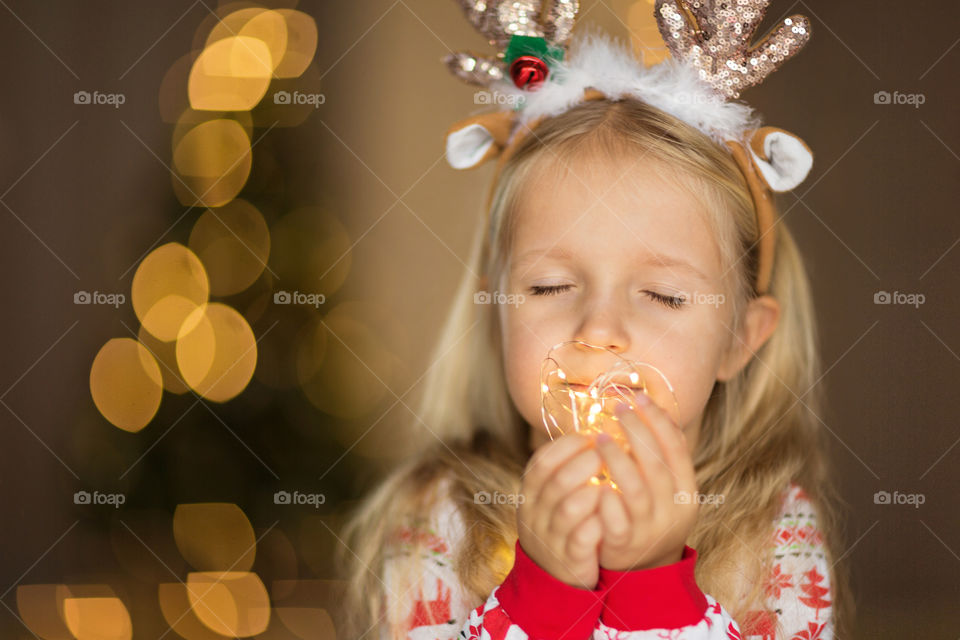 Portrait of cute little girl 