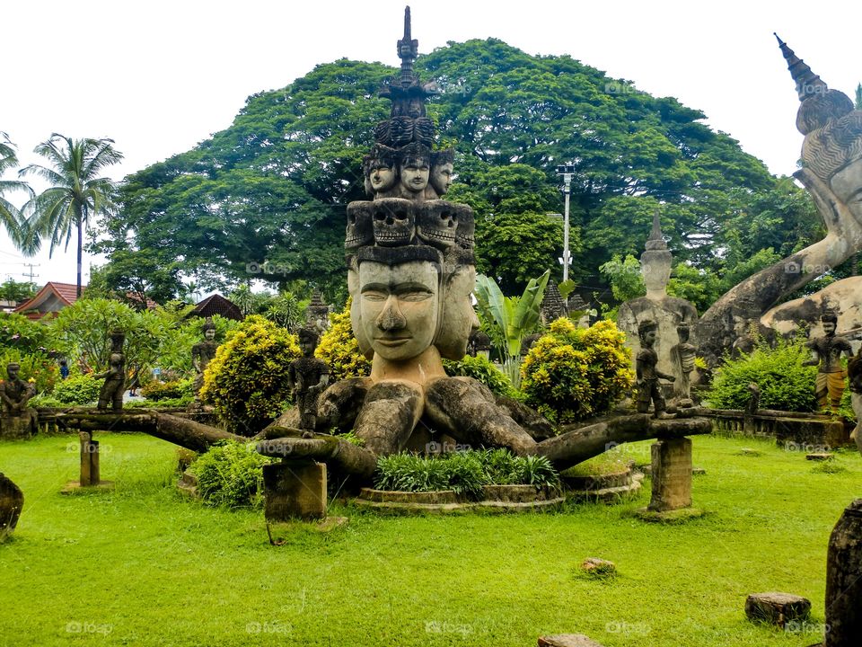 Buddha park in Vientiane, Laos