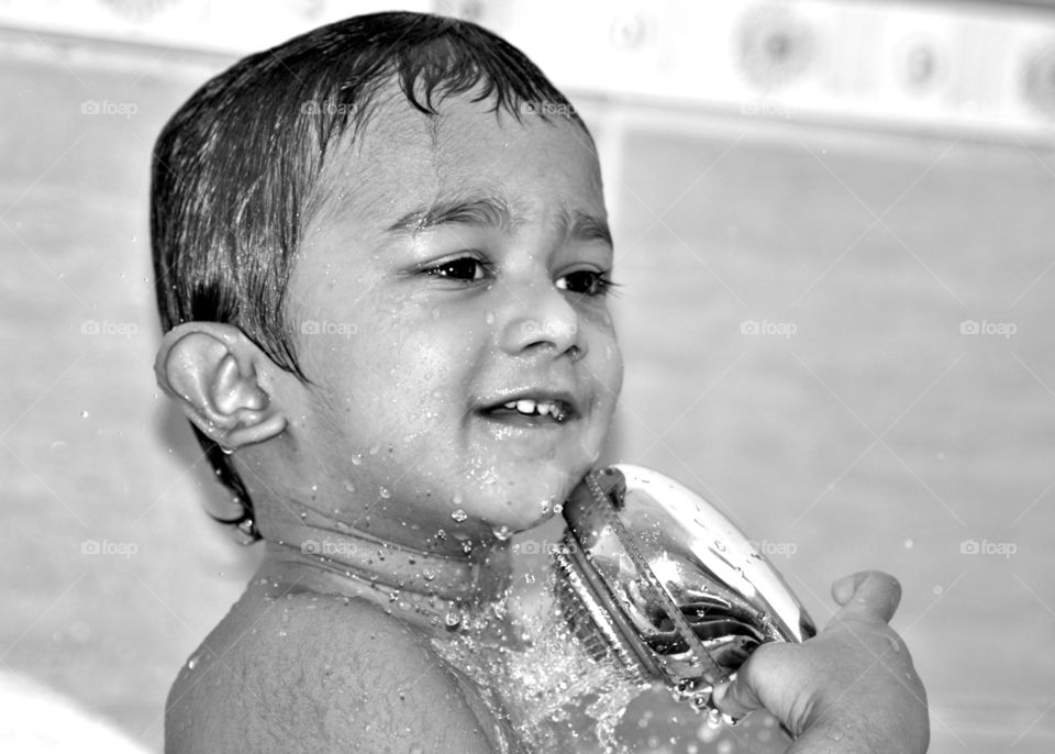 happy child water fresh by riverinmoon