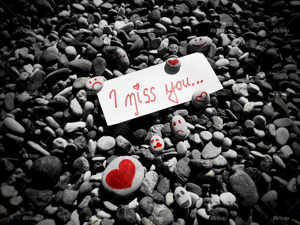 I miss you note