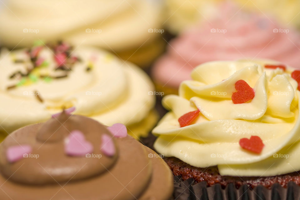 Freshly baked delicious cupcakes