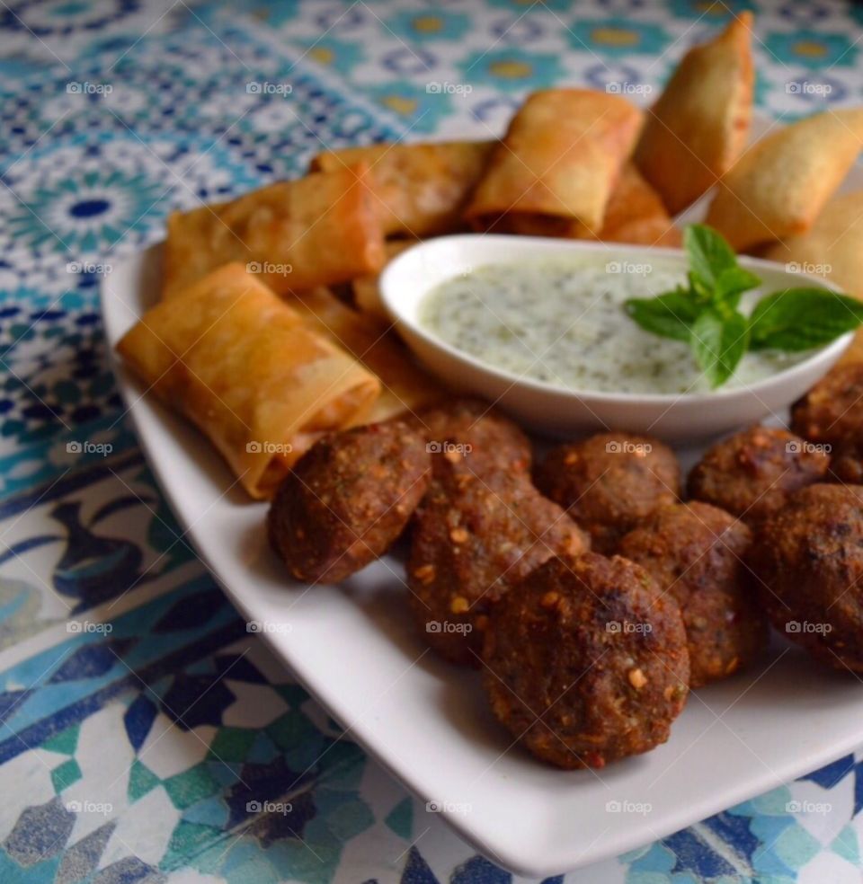 Homemade indian snacks
