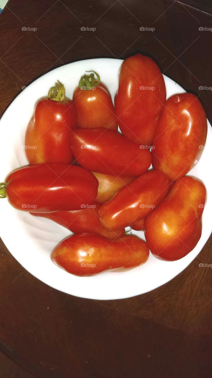 Home grown Marzano tomatoes