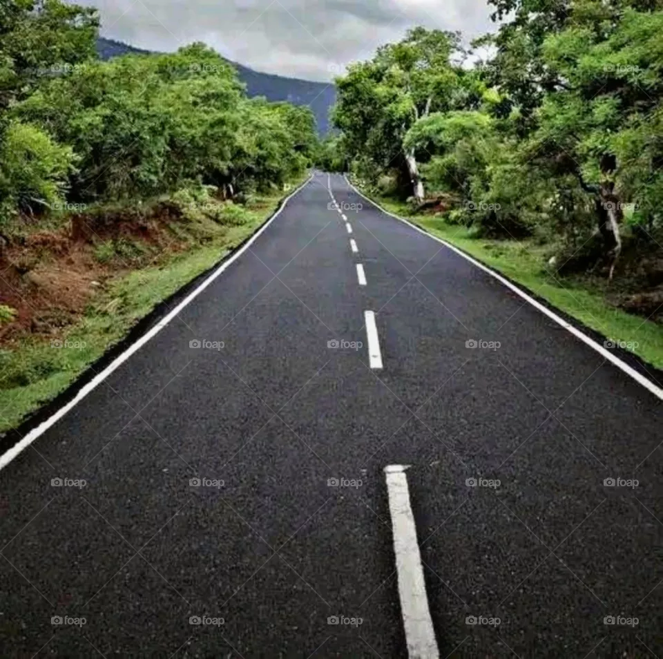 August 15th 2023,  Most beautiful and attractive view of the village road.