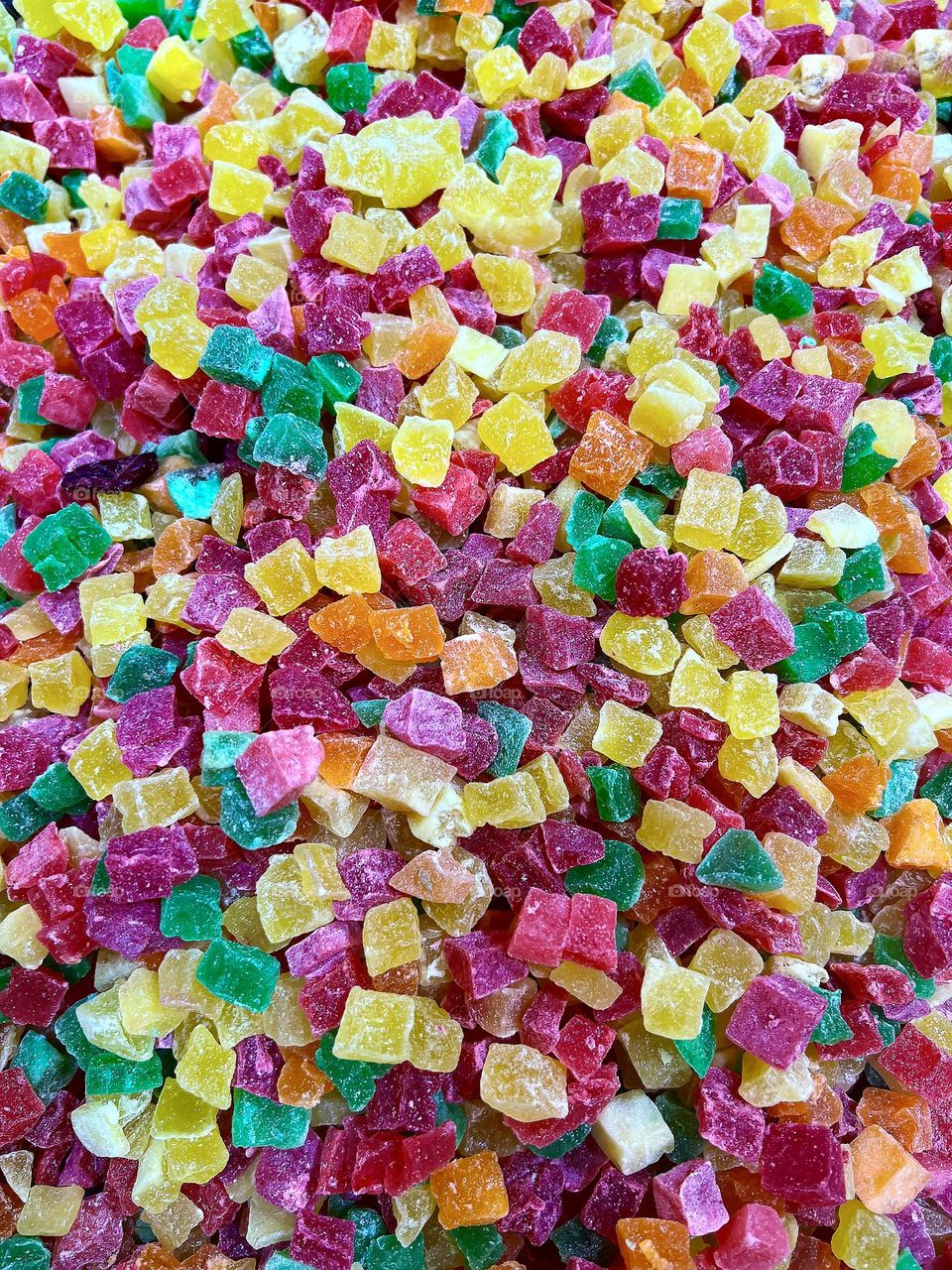 Mix of candied fruits cube natural dried