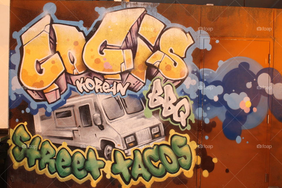 business sign painting of a food truck