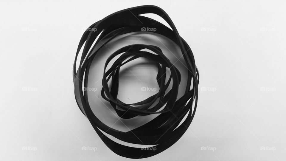 Bored creation. Literally got bored at work and started staking rubber bands....