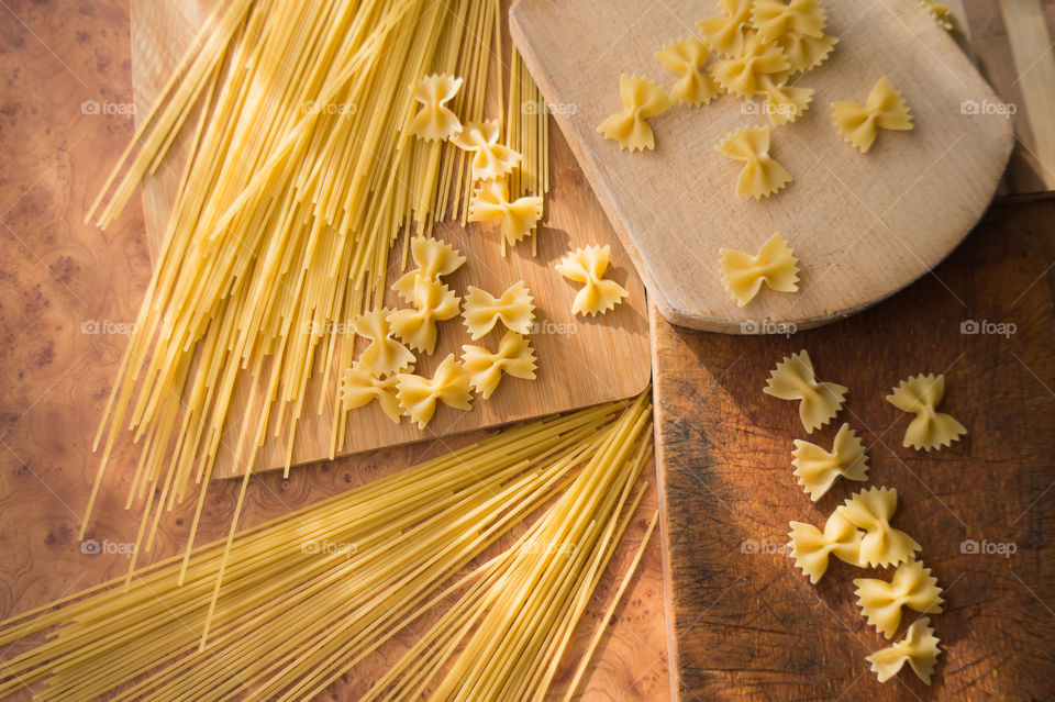 Different types of pasta
